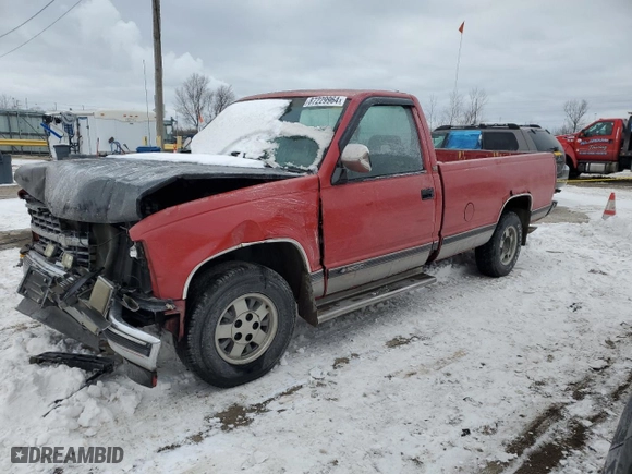 1993 Chevrolet C/K 1500 with VIN 1GCEC14K7PZ173387, listed as a Copart auction lot 87229964 with 2,500,084 mi miles and Salvage Title. Bid and sale history available at carsss.com. Image 1.