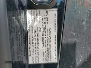 2024 Lotus Emira First Edition z VIN SCCLEKAX1RHB10464, wystawiony jako Copart lot #63823744 z przebiegiem 1543 mil mil oraz Szkody całkowita. Historia ofert i sprzedaży dostępna na DreamBid. Obrazek 12.