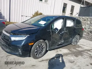 2024 Honda Odyssey EX-L with VIN 5FNRL6H68RB018609, listed as a IAAI auction lot 41660751 with 15,439 mi miles and . Bid and sale history available at DreamBid. Image 2.