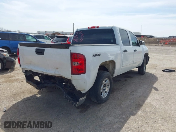 2011 Chevrolet Silverado 1500 LT with VIN 3GCPKSE34BG223342, listed as a IAAI auction lot 41808691 with 222,428 mi miles and . Bid and sale history available at DreamBid. Image 4.