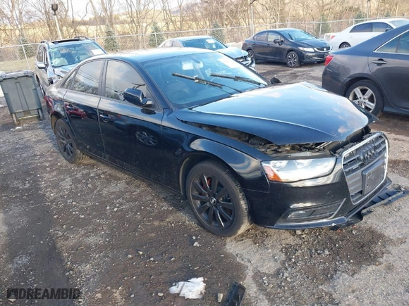2013 Audi A4 Premium with VIN WAUBFAFL6DA155079, listed as a IAAI auction lot 41017382 with 77,149 mi miles. Bid and sale history available at carsss.com. Image 1.