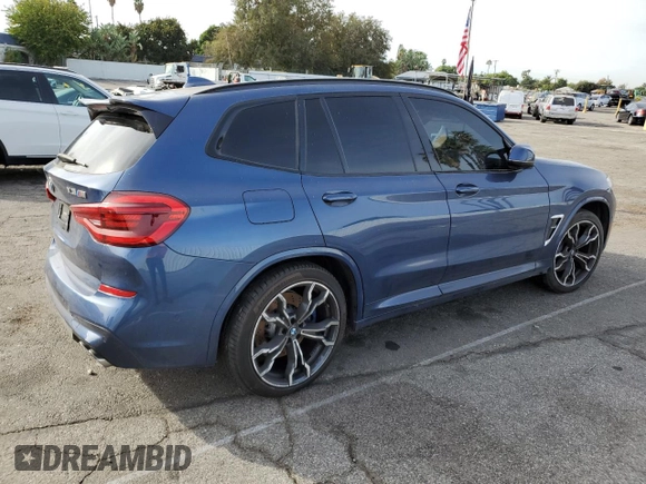 2020 BMW X3 M Competition with VIN 5YMTS0C00LLT10453, listed as a Copart auction lot 74014573 with 35,896 mi miles. Bid and sale history available at carsss.com. Image 3.