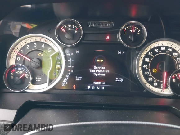 2017 Ram 2500 Laramie with VIN 3C6UR5FL1HG674081, listed as a IAAI auction lot 41783561 with 332,281 mi miles. Bid and sale history available at carsss.com. Image 7.
