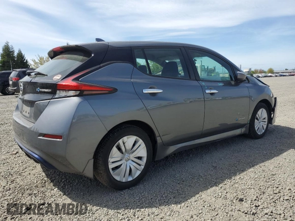 2018 Nissan LEAF SV with VIN 1N4AZ1CP7JC302433, listed as a Copart auction lot 53569885 with 77,918 mi miles and Salvage title. Bid and sale history available at DreamBid. Image 3.