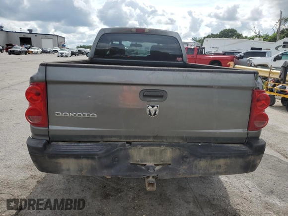 2005 Dodge Dakota ST with VIN 1D7HW22K15S177654, listed as a Copart auction lot 61034605 with 241,817 mi miles and Salvage title. Bid and sale history available at DreamBid. Image 6.