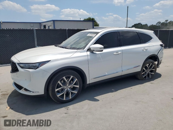 2023 Acura MDX Technology with VIN 5J8YD9H45PL000928, listed as a Copart auction lot 58206855 with 32,168 mi miles and Salvage title. Bid and sale history available at DreamBid. Image 1.