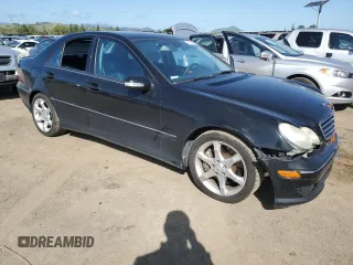 2007 Mercedes-Benz C 230 Sport with VIN WDBRF52H87F857260, listed as a Copart auction lot 51708465 with 157,435 mi miles and Salvage Title. Bid and sale history available at DreamBid. Image 4.