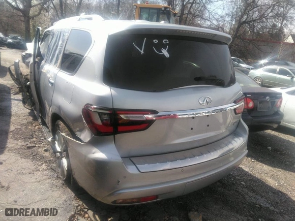 2018 Infiniti QX80 with VIN JN8AZ2NF1J9660374, listed as a IAAI auction lot 40985865 with NaN miles. Bid and sale history available at carsss.com. Image 3.