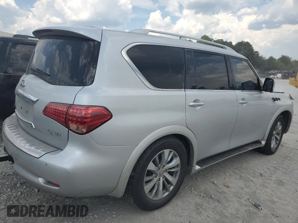 2017 Infiniti QX80 with VIN JN8AZ2NE0H9150244, listed as a Copart auction lot 69661914 with 0 mi miles and Salvage Title. Bid and sale history available at carsss.com. Image 3.