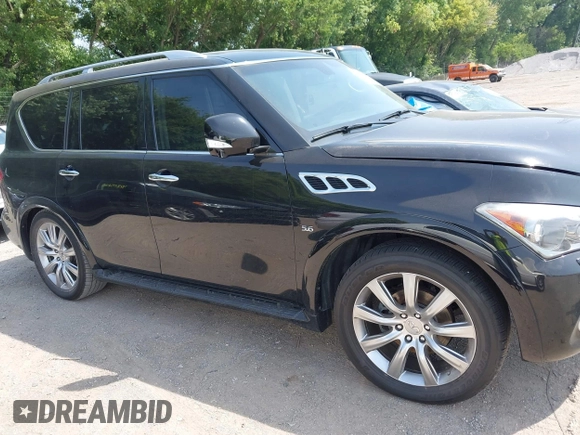 2014 Infiniti QX80 with VIN JN8AZ2NEXE9064144, listed as a IAAI auction lot 42810995 with 210,231 mi miles and . Bid and sale history available at DreamBid. Image 13.