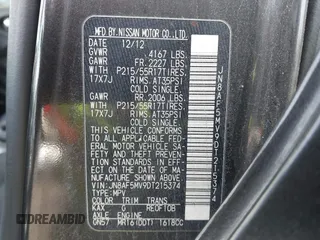 2013 Nissan Juke SL z VIN JN8AF5MV9DT215374, wystawiony jako IAAI lot #41636963 z przebiegiem Nie podano mil oraz . Historia ofert i sprzedaży dostępna na DreamBid. Obrazek 9.