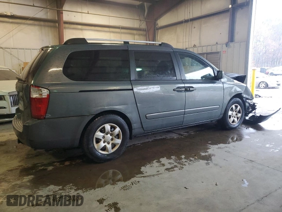 2006 Kia Sedona LX with VIN KNDMB233666079693, listed as a Copart auction lot 44993745 with 187,600 mi miles and Salvage Title. Bid and sale history available at carsss.com. Image 3.