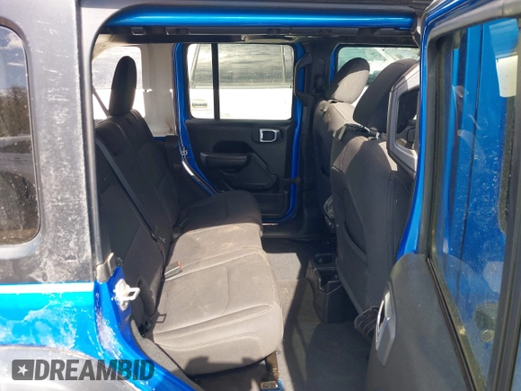 2023 Jeep Wrangler Sport S with VIN 1C4HJXDN6PW592915, listed as a IAAI auction lot 41662077 with 43,129 mi miles and . Bid and sale history available at DreamBid. Image 8.
