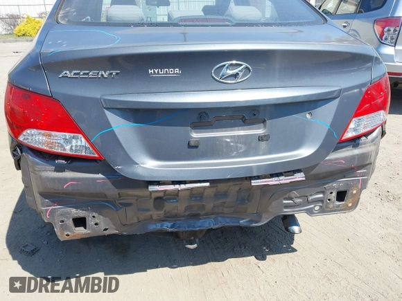 2012 Hyundai Accent GLS with VIN KMHCU4AE9CU167338, listed as a IAAI auction lot 42079550 with 121,889 mi miles. Bid and sale history available at carsss.com. Image 13.
