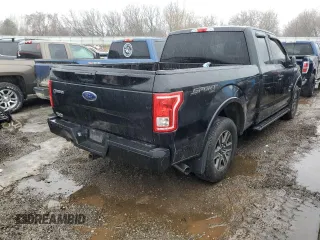 2015 Ford F-150 XLT with VIN 1FTEX1EP4FFC17263, listed as a Copart auction lot 46047445 with 120,574 mi miles and Salvage Title. Bid and sale history available at carsss.com. Image 3.