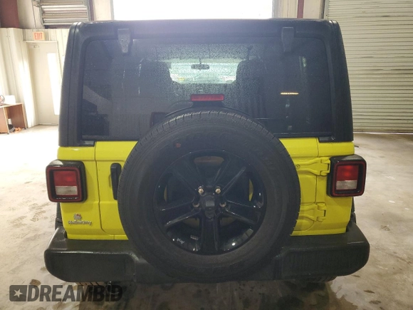 2023 Jeep Wrangler Willys with VIN 1C4HJXDN9PW640617, listed as a Copart auction lot 84894564 with 2,136 mi miles and Salvage Title. Bid and sale history available at DreamBid. Image 6.