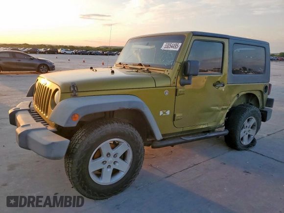 2008 Jeep Wrangler X with VIN 1J4FA24148L617265, listed as a Copart auction lot 53054495 with 143,270 mi miles and Salvage Title. Bid and sale history available at DreamBid. Image 1.
