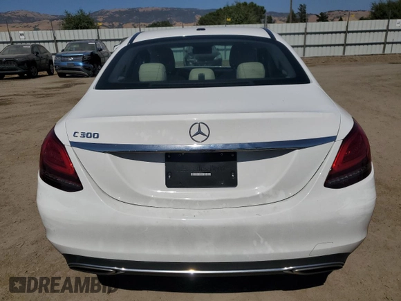 2019 Mercedes-Benz C 300 with VIN 55SWF8DB2KU283071, listed as a Copart auction lot 59438405 with 29,106 mi miles and Salvage title. Bid and sale history available at DreamBid. Image 6.