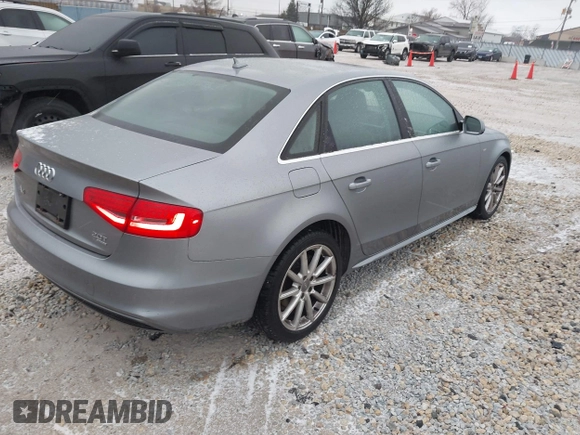 2015 Audi A4 Premium Plus with VIN WAUFFAFL8FN005357, listed as a IAAI auction lot 41231831 with 80,115 mi miles. Bid and sale history available at carsss.com. Image 4.