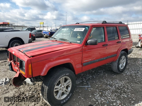 2000 Jeep Cherokee Police with VIN 1J4FF48S7YL204028, listed as a Copart auction lot 85516694 with 233,547 mi miles and Salvage Title. Bid and sale history available at carsss.com. Image 1.