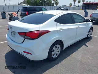 2016 Hyundai Elantra SE with VIN 5NPDH4AE3GH698547, listed as a IAAI auction lot 42564630 with 100,565 mi miles and . Bid and sale history available at DreamBid. Image 4.
