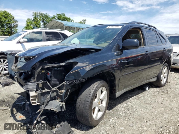 2005 Lexus RX 330 z VIN 2T2GA31UX5C031926, wystawiony jako Copart lot #57992015 z przebiegiem 216 623 mil mil oraz Szkoda całkowita • Salvage title. Historia ofert i sprzedaży dostępna na DreamBid. Obrazek 1.