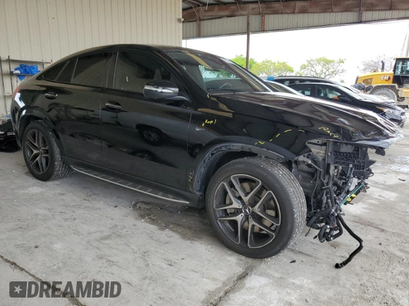 2021 Mercedes-Benz GLE 53 AMG with VIN 4JGFD6BB3MA192557, listed as a Copart auction lot 56923165 with 46,671 mi miles and Salvage title. Bid and sale history available at DreamBid. Image 4.