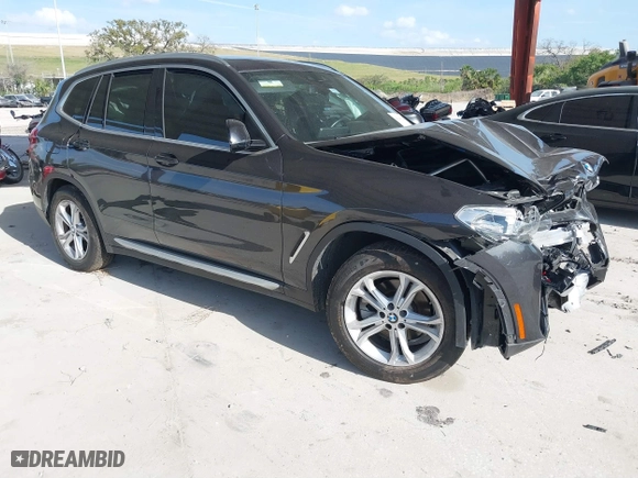 2020 BMW X3 sDrive30i with VIN 5UXTY3C01LLU69408, listed as a IAAI auction lot 41698144 with 67,705 mi miles. Bid and sale history available at carsss.com. Image 1.