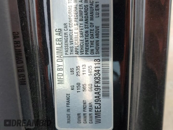 2015 Smart fortwo Passion z VIN WMEEJ9AA9FK834118, wystawiony jako Copart lot #45891925 z przebiegiem Nie podano mil oraz Czysty tytuł • Clean title. Historia ofert i sprzedaży dostępna na DreamBid. Obrazek 12.