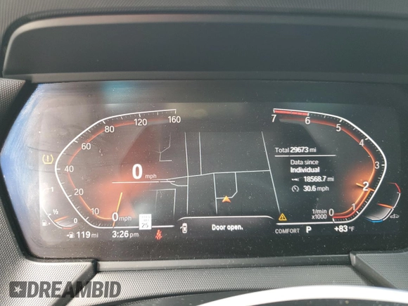 2023 BMW 2 Series 228i with VIN WBA53AK07P7M79242, listed as a Copart auction lot 79413994 with 29,673 mi miles and Non Repairable. Bid and sale history available at carsss.com. Image 9.