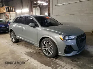 2022 Audi Q3 S line Premium with VIN WA1DECF32N1096988, listed as a Copart auction lot 46866383 with 0 mi miles. Bid and sale history available at carsss.com. Image 4.