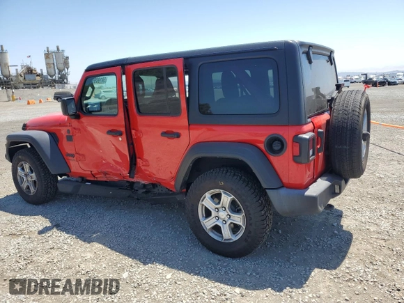 2022 Jeep Wrangler Unlimited Sport S z VIN 1C4HJXDG6NW240786, wystawiony jako Copart lot #59190995 z przebiegiem 46 172 mil mil oraz Szkoda całkowita • Salvage title. Historia ofert i sprzedaży dostępna na DreamBid. Obrazek 2.