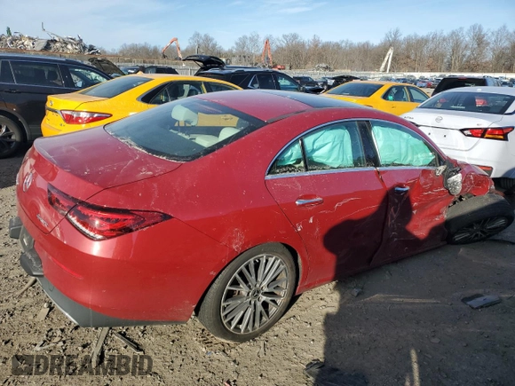 2022 Mercedes-Benz CLA 250 with VIN W1K5J4HB6NN290373, listed as a Copart auction lot 88052925 with 19,886 mi miles and Salvage title. Bid and sale history available at DreamBid. Image 3.