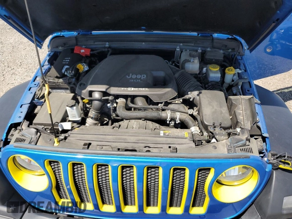 2021 Jeep Wrangler Unlimited Willys with VIN 1C4HJXDM5MW824651, listed as a Copart auction lot 51843605 with 51,647 mi miles and Salvage Title. Bid and sale history available at DreamBid. Image 12.