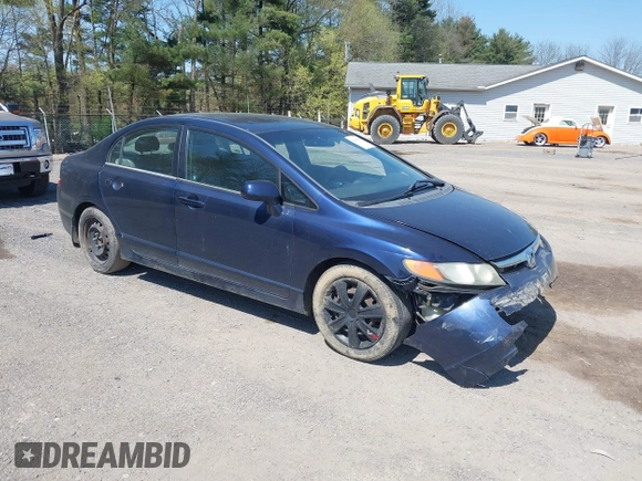 2007 Honda Civic Sdn LX with VIN 1HGFA16547L034503, listed as a IAAI auction lot 42063562 with 181,281 mi miles. Bid and sale history available at carsss.com. Image 1.