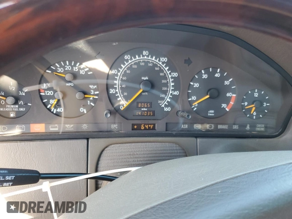 1996 Mercedes-Benz S with VIN WDBGA43E9TA311921, listed as a Copart auction lot 88758965 with 141,035 mi miles and Salvage Title. Bid and sale history available at DreamBid. Image 9.