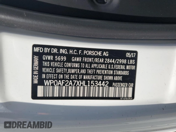 2017 Porsche Panamera Turbo с VIN WP0AF2A7XHL153442, выставлен на аукционе Copart как лот 89247325 с пробегом 75 321 миль миль и Списание • Salvage title. История ставок и продаж доступна на DreamBid. Изображение 12.