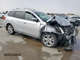 2018 Nissan Pathfinder SV with VIN 5N1DR2MN0JC671320, listed as a Copart auction lot 48250555 with 0 mi miles and Salvage Title. Bid and sale history available at carsss.com. Image 4.