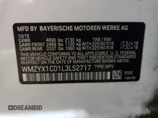 2020 MINI Countryman Cooper S with VIN WMZYX1C01L3L52717, listed as a Copart auction lot 61207495 with 85,996 mi miles and Salvage title. Bid and sale history available at DreamBid. Image 13.