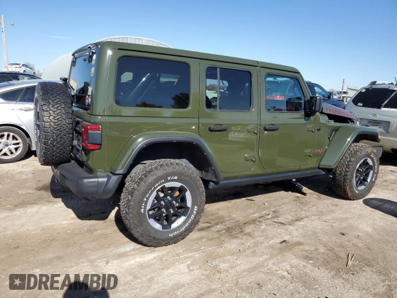 2022 Jeep Wrangler Unlimited Rubicon z VIN 1C4HJXFN9NW186122, wystawiony jako Copart lot #79685634 z przebiegiem 81 332 mil mil oraz Szkoda całkowita • Salvage title. Historia ofert i sprzedaży dostępna na DreamBid. Obrazek 3.