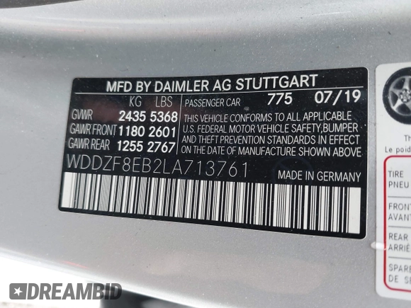 2020 Mercedes-Benz E 350 с VIN WDDZF8EB2LA713761, выставлен на аукционе IAAI как лот 41854999 с пробегом 74 603 миль миль и . История ставок и продаж доступна на DreamBid. Изображение 9.