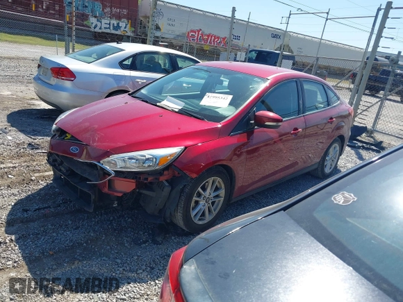 2016 Ford Focus SE with VIN 1FADP3F20GL378468, listed as a IAAI auction lot 41995342 with 59,075 mi miles. Bid and sale history available at carsss.com. Image 2.