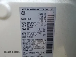 2016 Nissan Rogue SL with VIN 5N1AT2MT3GC767647, listed as a Copart auction lot 54883825 with 75,356 mi miles and Salvage Title. Bid and sale history available at DreamBid. Image 13.