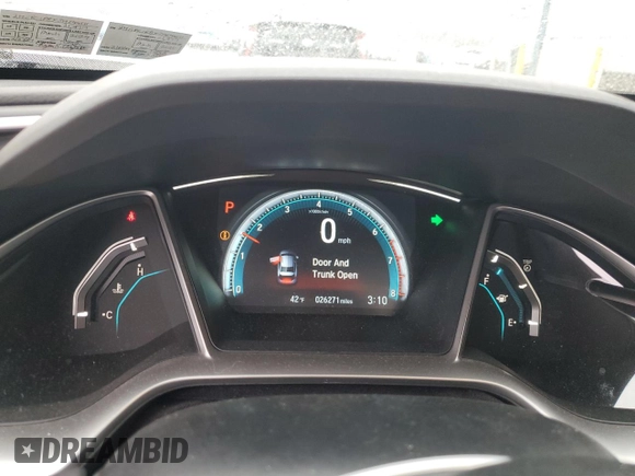 2018 Honda Civic EX-L z VIN 2HGFC1F8XJH644611, wystawiony jako Copart lot #84907134 z przebiegiem 26 271 mil mil oraz Szkoda całkowita • Salvage title. Historia ofert i sprzedaży dostępna na DreamBid. Obrazek 9.