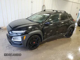 2021 Hyundai Kona Night Edition with VIN KM8K6CA57MU710395, listed as a Copart auction lot 87667725 with 77,647 mi miles and Non Repairable. Bid and sale history available at carsss.com. Image 1.