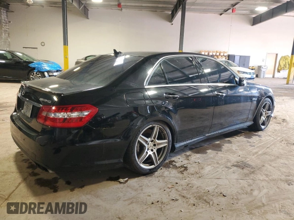 2011 Mercedes-Benz E 63 AMG with VIN WDDHF7HBXBA418665, listed as a Copart auction lot 49383395 with 68,354 mi miles and Salvage title. Bid and sale history available at DreamBid. Image 3.
