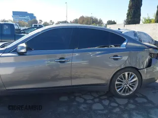 2021 Infiniti Q50 3.0t LUXE with VIN JN1EV7BP9MM706833, listed as a IAAI auction lot 41724977 with 55,784 mi miles. Bid and sale history available at carsss.com. Image 14.