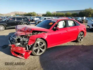 2018 Audi S4 Premium Plus with VIN WAUB4AF45JA164320, listed as a Copart auction lot 74092004 with 40,680 mi miles and Salvage Title. Bid and sale history available at carsss.com. Image 1.