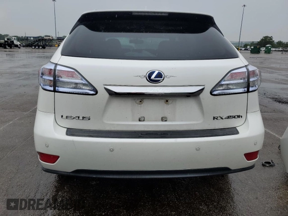 2010 Lexus RX 450h with VIN JTJBC1BA0A2400901, listed as a Copart auction lot 58485755 with 209,648 mi miles and Salvage title. Bid and sale history available at DreamBid. Image 6.