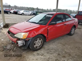 2002 Honda Civic DX with VIN 1HGEM22202L061842, listed as a Copart auction lot 43760875 with 154,751 mi miles and Salvage Title. Bid and sale history available at DreamBid. Image 1.